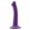 3 bouncy liquid silicone dildo hiper flexible 7 18 cm size m purple