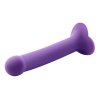 4 bouncy liquid silicone dildo hiper flexible 7 18 cm size m purple