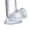 6 realistic dildo with testicles crystal material 20 cm
