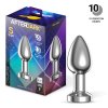 1 dimpor chrome anal plug with vibration and magnetic usb size s