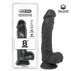 Dvouvrstvé dildo z tekutého silikonu 20 cm, černé