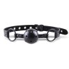 4 breathable gag ball sapphire vegan leather