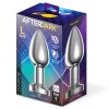 12 dimpor chrome anal plug with vibration and magnetic usb size l