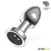 2 dimpor chrome anal plug with vibration and magnetic usb size l