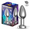 1 dimpor chrome anal plug with vibration and magnetic usb size l
