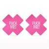 2 pack nipple covers cross black and pink fuck me