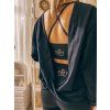 MIKINA SARQO BACKLESS BLACK