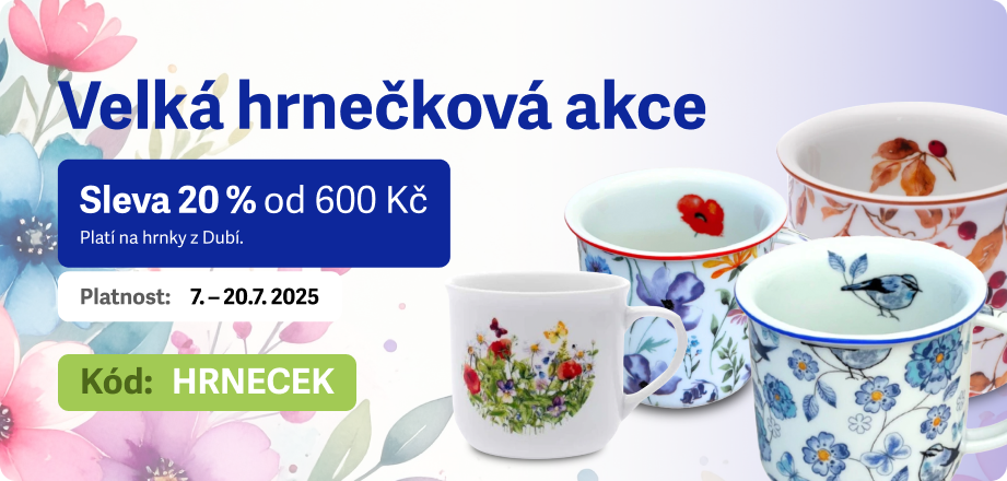 Velká hrnečková akce: Sleva 20 % na porcelán z Dubí - ukončeno