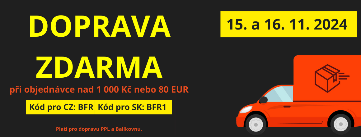 DOPRAVA ZDARMA POUZE 15. a 16. 11. 2024