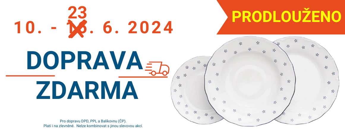 DOPRAVA ZDARMA NAD 500 Kč -  UKONČENO