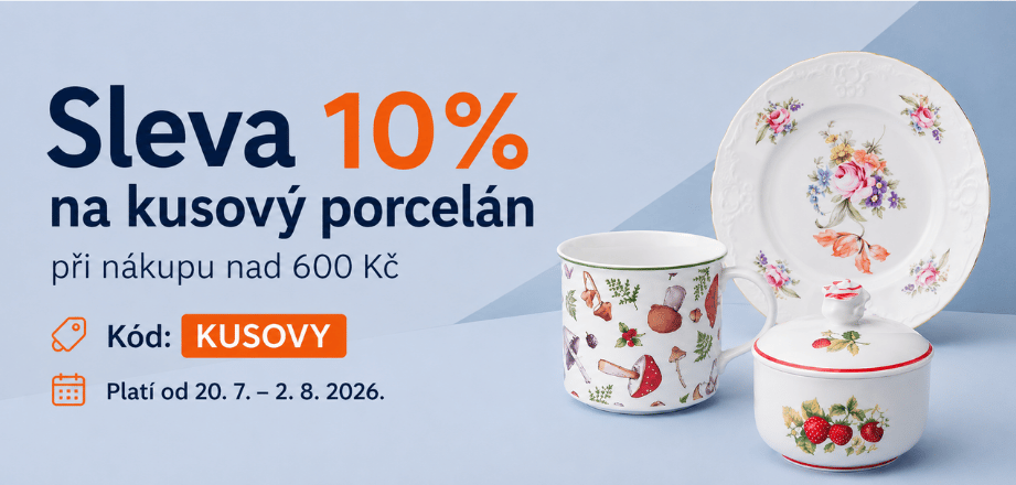 Sleva na český porcelán kusový od 600 Kč