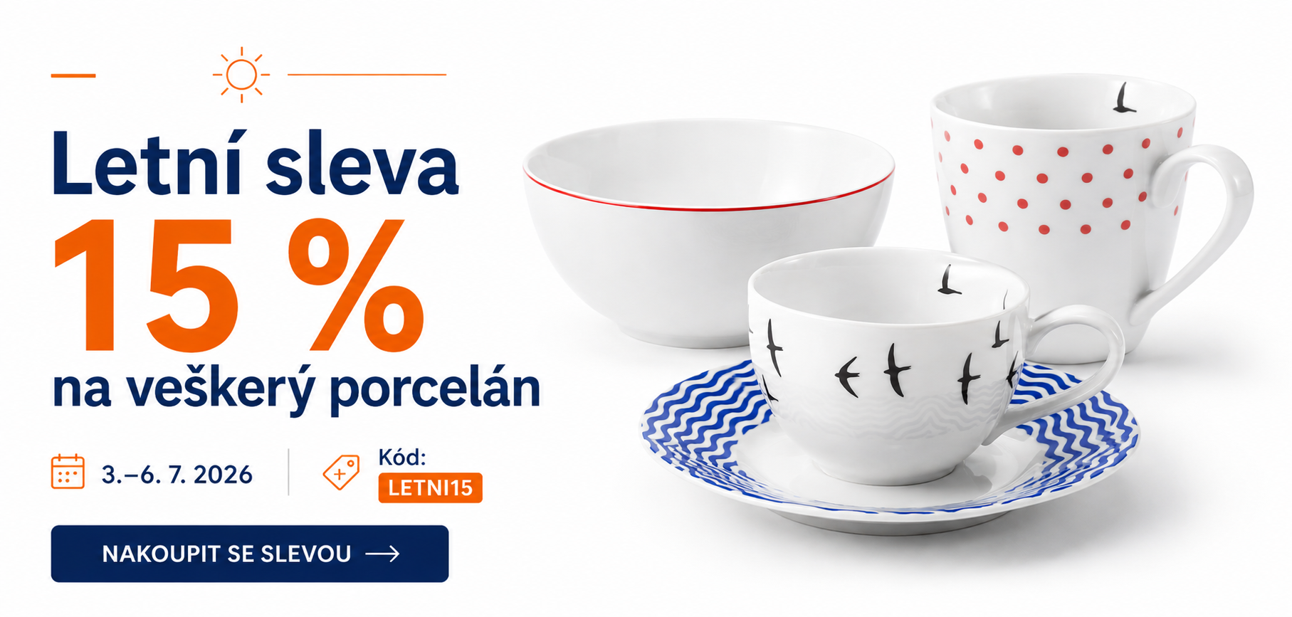 Sleva na veškerý český porcelán