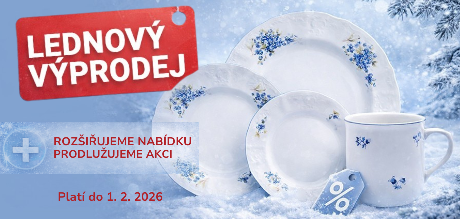 Lednový výprodej českého porcelánu