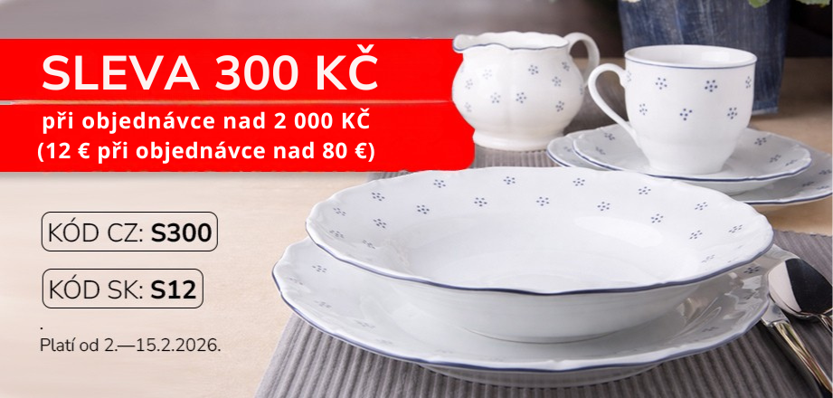Sleva 300 Kč na porcelán