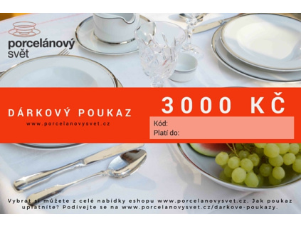 Poukaz 3000 Kč