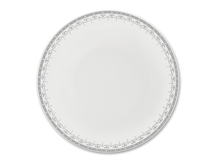 HyggeLine, talíř hluboký, 22 cm, šedá, Leander, český porcelán