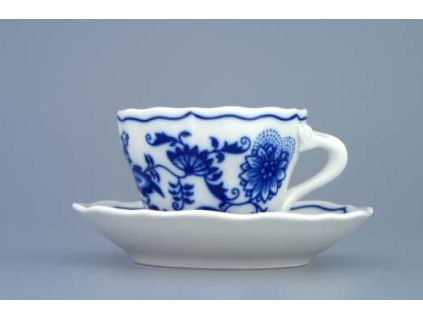 Cibulák, šálek a podšálek mokka A+A, 0,08 l, Český porcelán Dubí