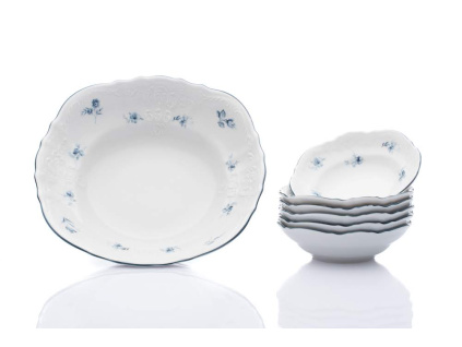kompotová souprava bernadotte modré růžičky thun porcelanovy svet
