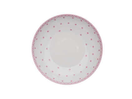 talíř hluboký tom růžové puntíky thun porcelanovy svet