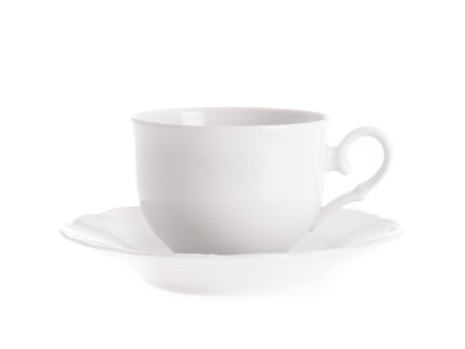 Šálek s podšálkem, 210 ml, bílý porcelán, Ophelia, Thun Rulak Zettlitz