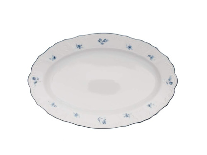 mísa oválná 39 bernadotte modré růžičky thun porcelanovy svet