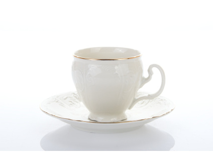 kavovy salek a podsalek bernadotte 170 ml zlata linka thun porcelanovy svet