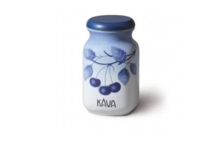 porcelanova doza 1 l kava modre tresně porcelan thun