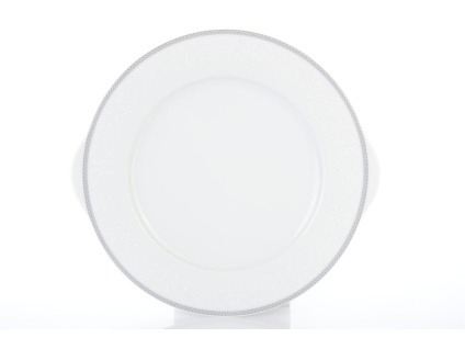 porcelánový talíř na koláč 27 cm opal krajka šedá thun procelánový svět