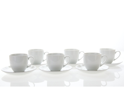 porcelánové šálky a podšálky 250 ml saphyr bílý thun porcelánový svět