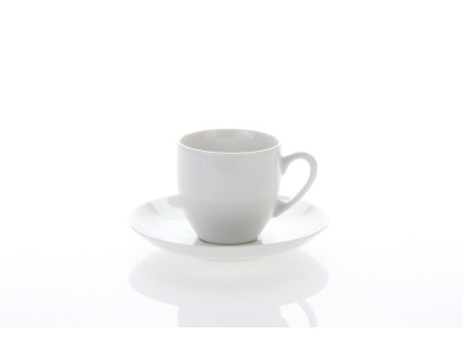 porcelánový moka šálek a podšálek 100 ml saphyr bílý thun porcelánový svět