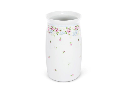 RoseLine, český porcelán, Leander, váza 20,5 cm, dóza na těstoviny 20,5 cm