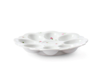 RoseLine, český porcelán, Leander, podnos na vejce pohled 2
