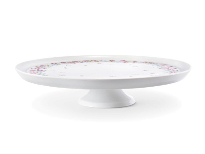 RoseLine, český porcelán, Leander, dortový talíř 28 cm Sabina pohled 2