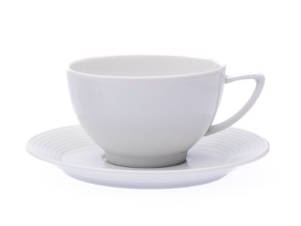 Bílý porcelánový šálek s podšálkem, 240 ml, Lea, Thun