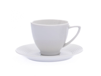 Bílý šálek s podšálkem na espresso, 90 ml, Lea, Thun