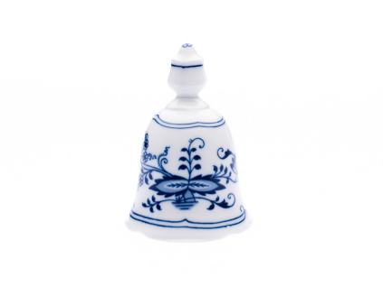 Zvonek, 10,5 cm, český porcelán, Mary Anne, cibulák, Leander