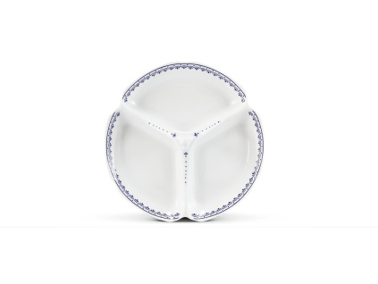 Kabaret trojdílný, 29,5 cm, český porcelán, Hyggeline, modrá, Leander 2