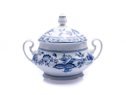 Mísa polévková, 2,50 l, český porcelán, Mary Anne, cibulák, Leander