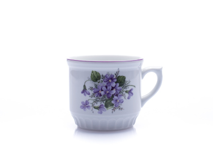 Hrnek Selský, 0,42 l, fialky, Český porcelán, Dubí