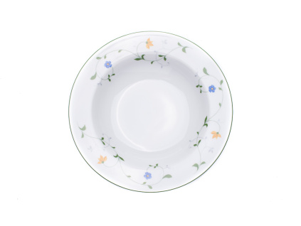 Talíř hluboký, 22 cm, Nina, luční kvítí, český porcelán, Thun