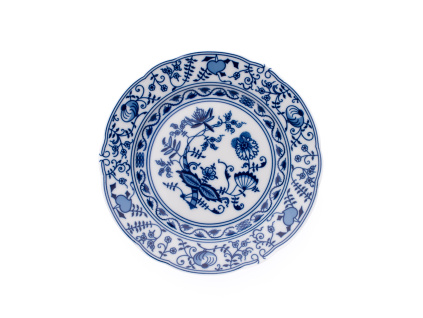 Talíř dezertní, 19 cm, cibulák, Mary-Anne, porcelán, Leander