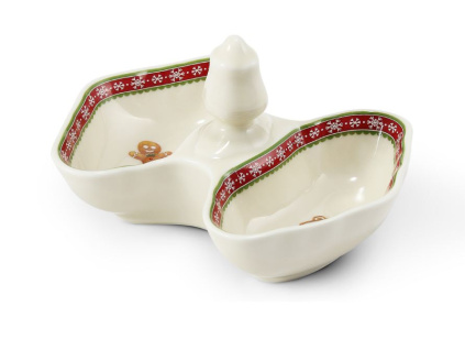 Slánka dvoudílná, 12 cm, perníčky, český porcelán, Leander