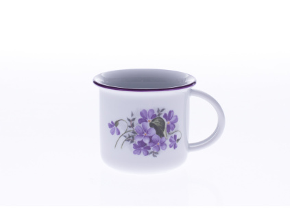 Hrnek Tina, 100 ml, fialky, Český porcelán Dubí