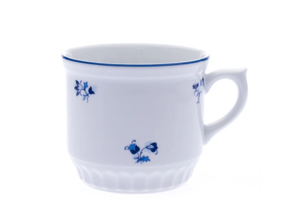 Hrnek Selský, 0,42 l, modrá házenka, Český porcelán, Dubí