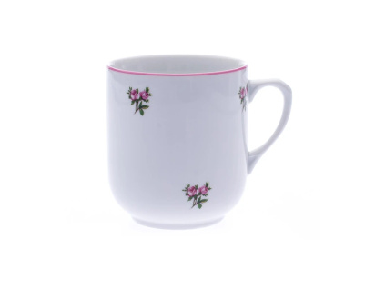 Hrnek Trojka, 300 ml, Český porcelán Dubí, házenka s růž. linka