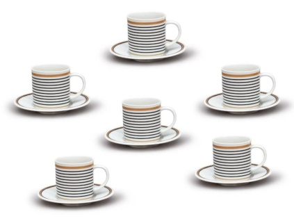 Šálky a podšálky na espresso, 100 ml, Elegance B, 6 ks, Thun