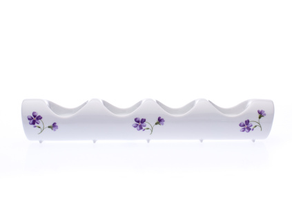 Svícen adventní, fialky, 30 cm, Český porcelán Dubí