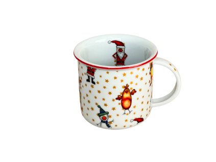 Hrnek Tina, 250 ml, Santa a jeho přátelé, porcelán Dubí