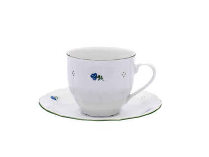 Šálek s podšálkem, kytičky, 250 ml, porcelán, G. Benedikt