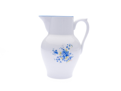 Džbán vysoký, 0,90 l, pomněnky, Český porcelán Dubí